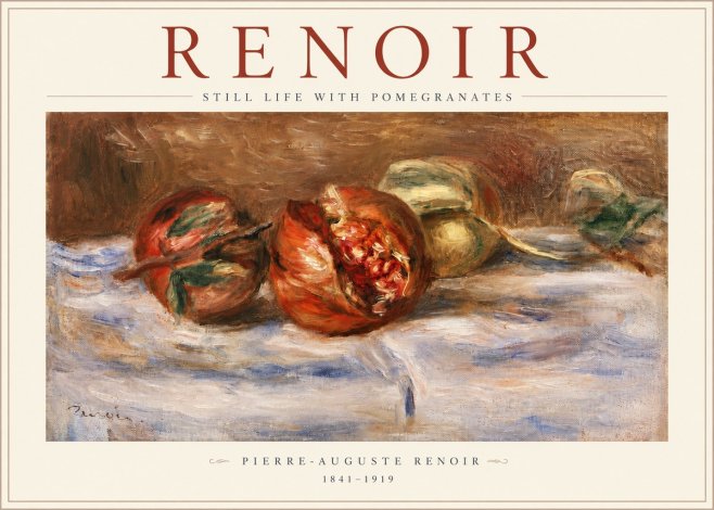 Renoir Still Life with Pomegranates No3 - Póster