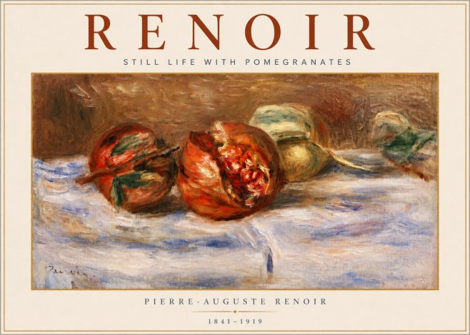 Renoir Still Life with Pomegranates No4 - Póster