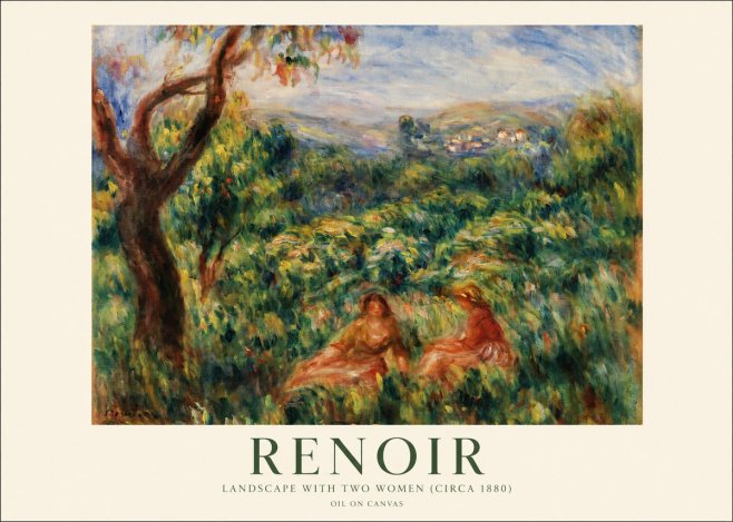 Renoir Landscape with Two Women (Circa 1880) No1 - Póster