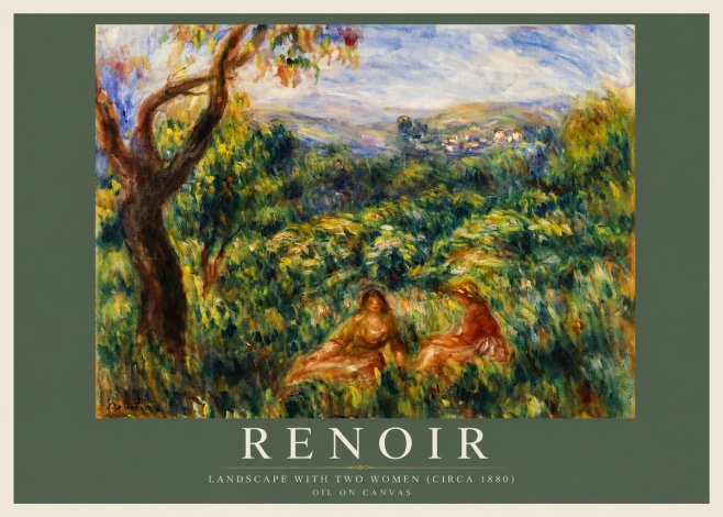 Renoir Landscape with Two Women (Circa 1880) No2 - Póster