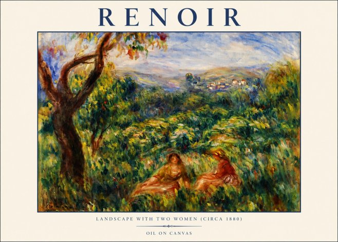Renoir Landscape with Two Women (Circa 1880) No3 - Póster