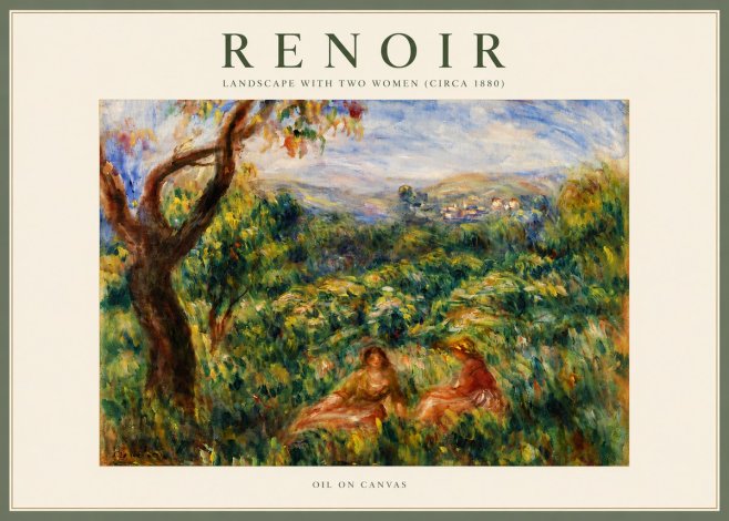 Renoir Landscape with Two Women (Circa 1880) No4 - Póster