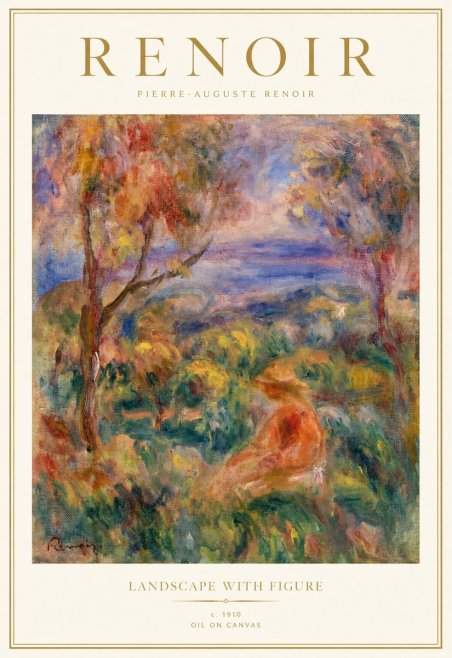 Renoir Landscape with Figure No1 - Póster