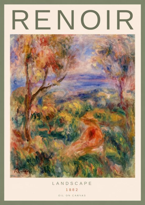 Renoir Landscape with Figure No2 - Póster