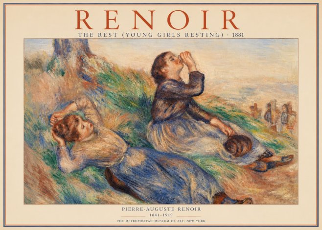 Renoir The Rest (Young Girls Resting) No2 - Póster