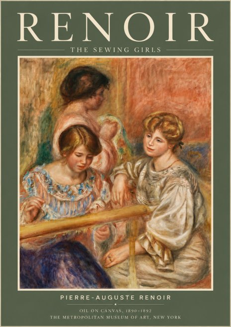 Renoir The Sewing Girls No5 - Póster