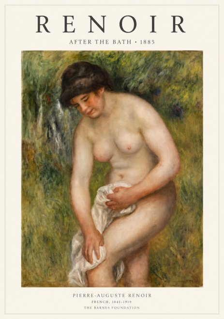Renoir After the Bath No3 - Póster