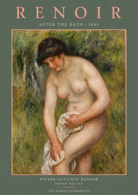 Renoir After the Bath No4 - Póster