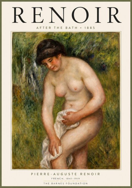 Renoir After the Bath No5 - Póster