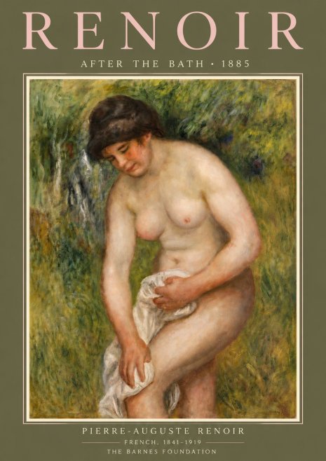 Renoir After the Bath No6 - Póster