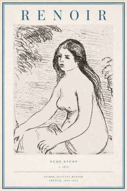 Renoir Nude Study No2 - Póster