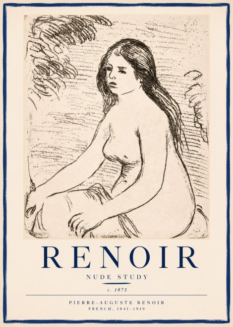 Renoir Nude Study No3 - Póster