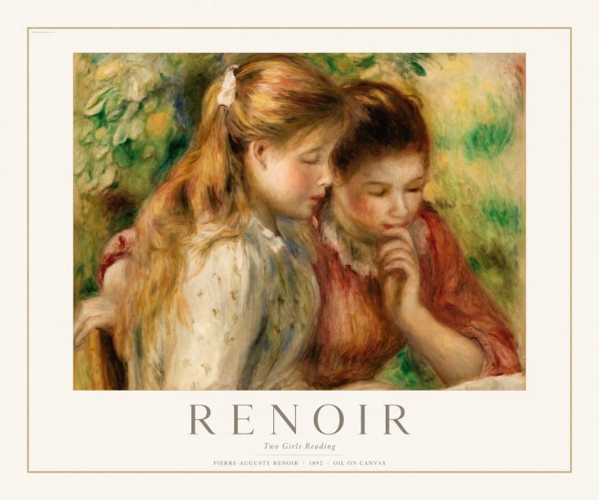Renoir Two Girls Reading No1 - Póster