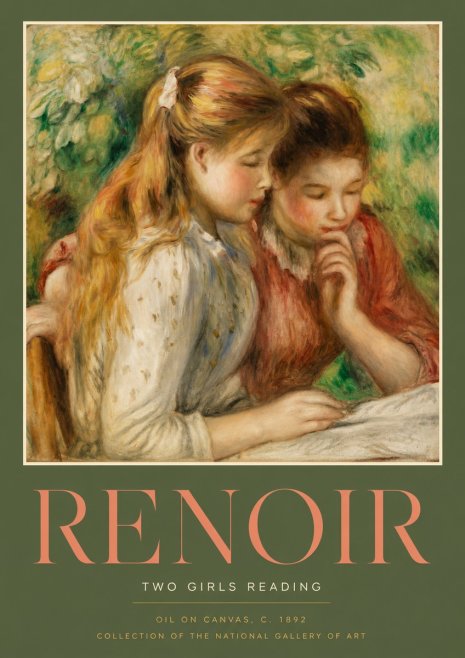 Renoir Two Girls Reading No2 - Póster