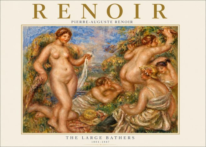 Renoir The Large Bathers No4 - Póster