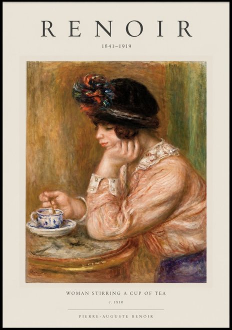 Renoir Woman Stirring a Cup of Tea No1 - Póster