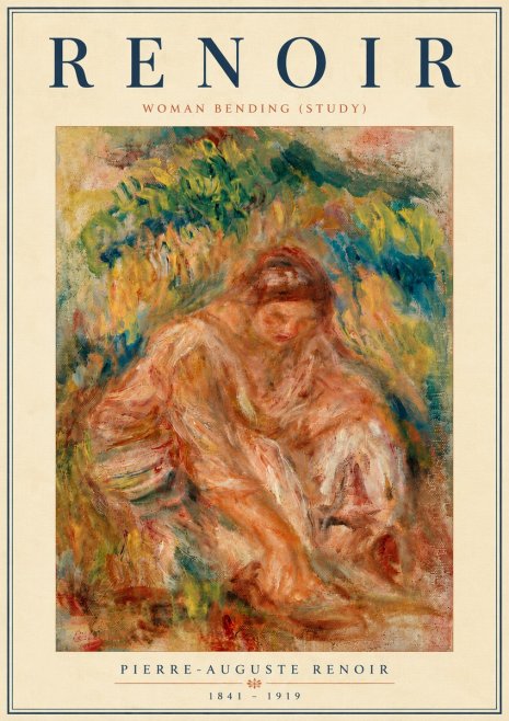 Renoir Woman Bending (Study) No6 - Póster