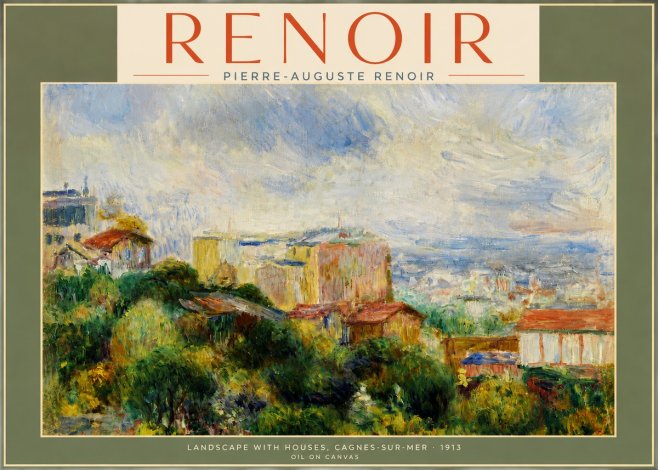 Renoir View of Cagnes No4 - Póster