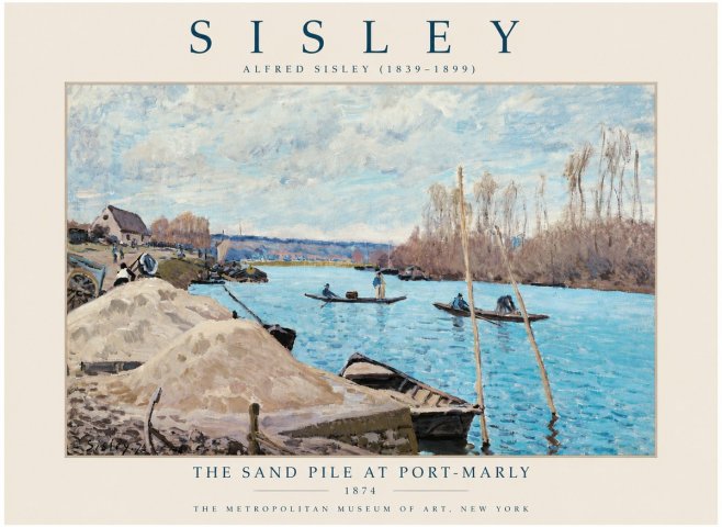 Sisley The Sand Pile at Port-marly No3 - Póster