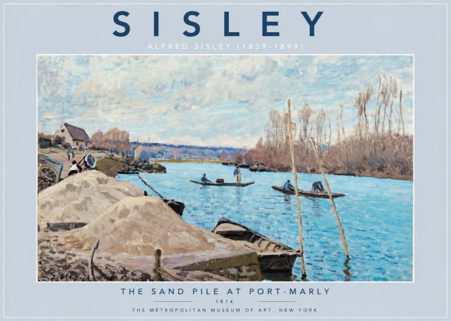 Sisley The Sand Pile at Port-marly No4 - Póster