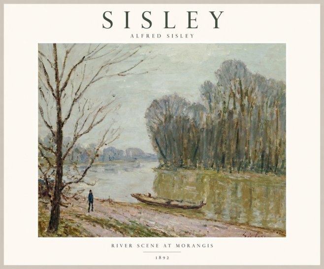 Sisley River Scene at Morangis No1 - Póster