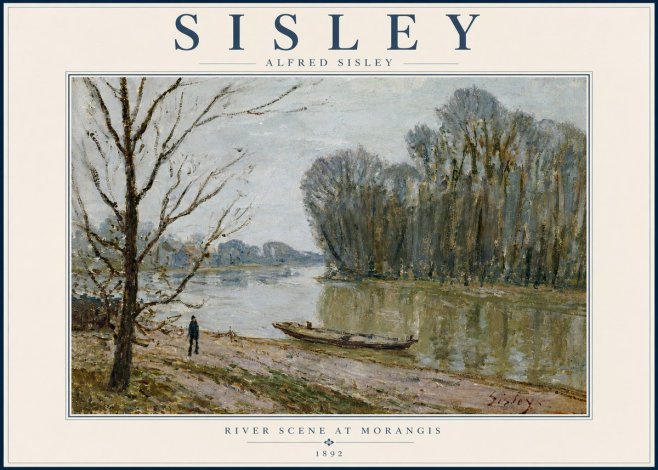 Sisley River Scene at Morangis No4 - Póster