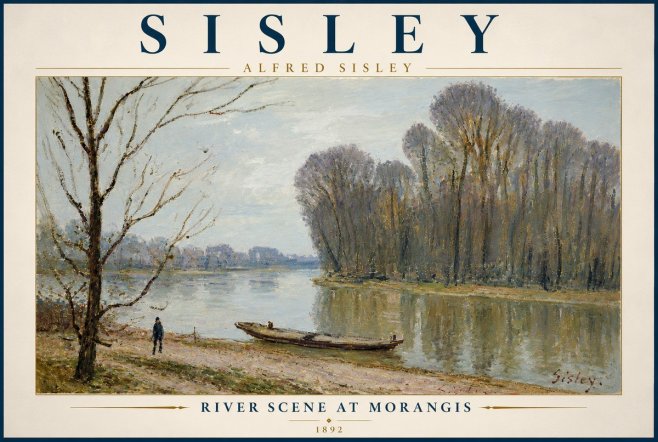 Sisley River Scene at Morangis No6 - Póster