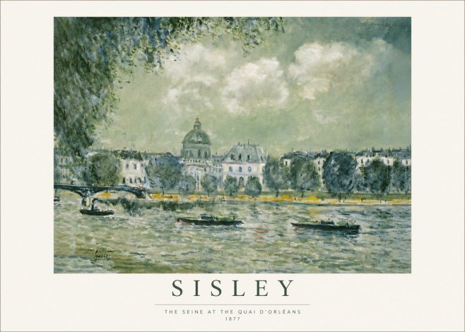 Sisley The Seine at the Quai D'orléans No1 - Póster
