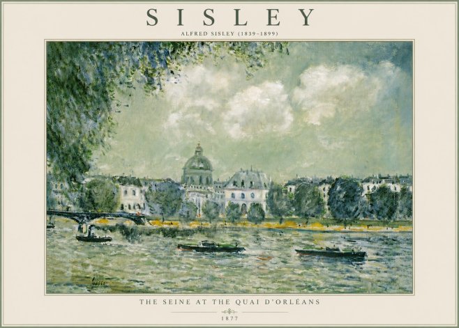 Sisley The Seine at the Quai D'orléans No5 - Póster