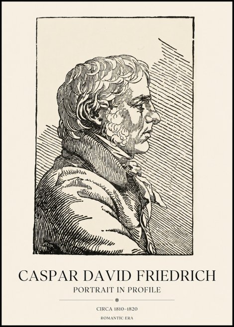 Caspar David Friedrich Portrait Study No6 - Póster