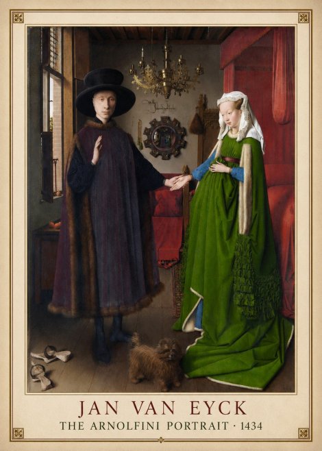 Jan van Eyck The Arnolfini Portrait VI No1 - Póster