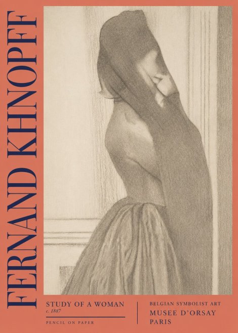 Fernand Khnopff Study of a Woman No2 - Póster
