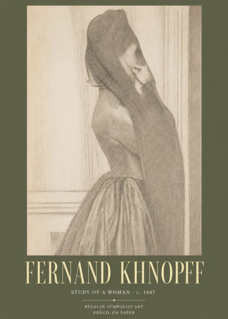 Fernand Khnopff Study of a Woman No3 - Póster