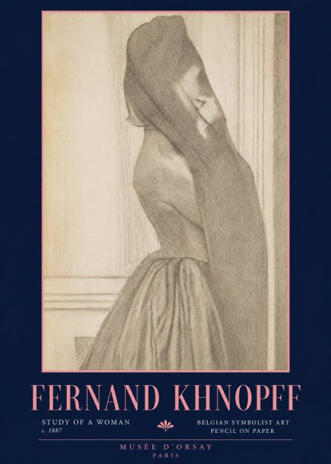 Fernand Khnopff Study of a Woman No4 - Póster