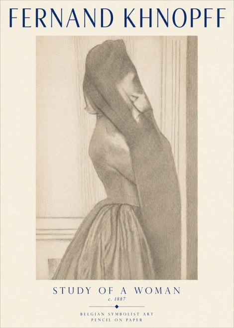 Fernand Khnopff Study of a Woman No5 - Póster
