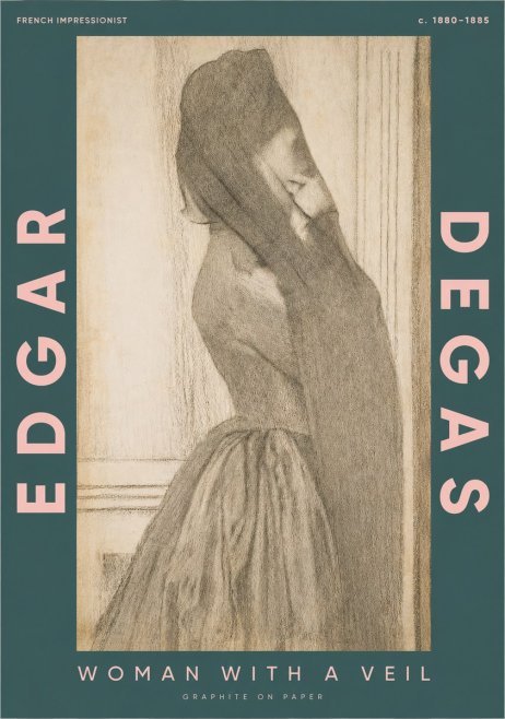 Edgar Degas Woman with a Veil No2 - Póster
