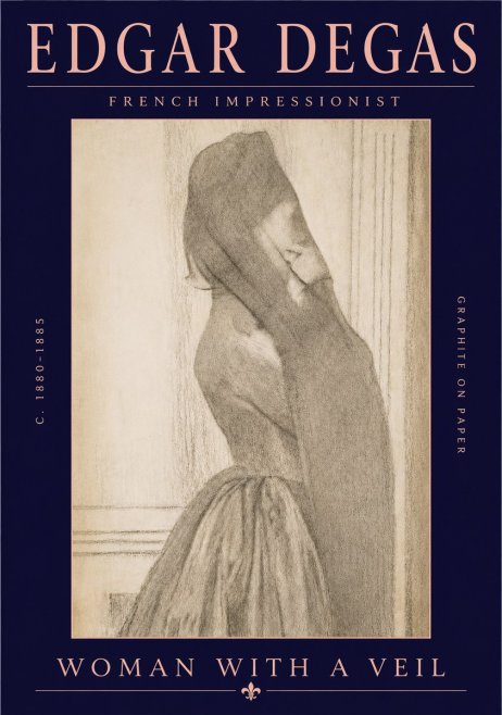 Edgar Degas Woman with a Veil No5 - Póster