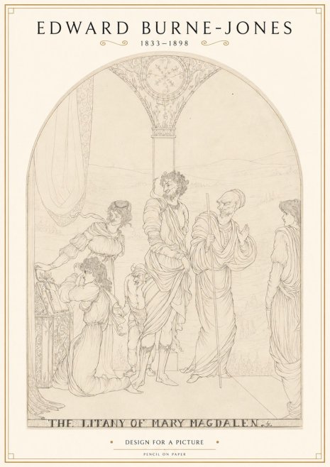 Edward Burne-Jones The Litany of Mary Magdalen No1 - Póster