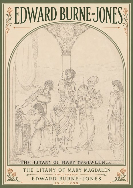 Edward Burne-Jones The Litany of Mary Magdalen No6 - Póster