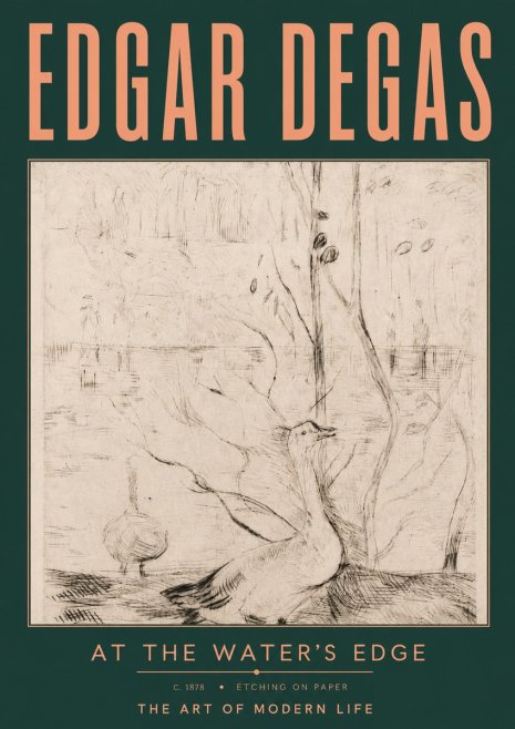 Edgar Degas At the Water's Edge No4 - Póster