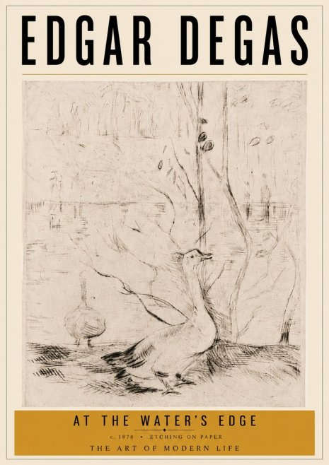 Edgar Degas At the Water's Edge No6 - Póster