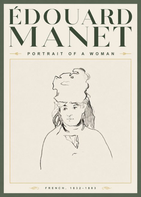 Édouard Manet Portrait of a Woman No3 - Póster