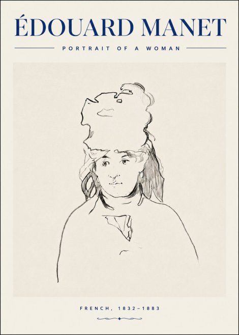 Édouard Manet Portrait of a Woman No4 - Póster
