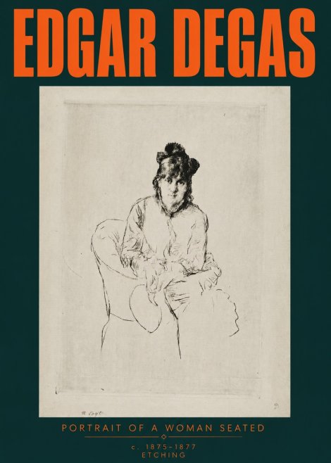 Edgar Degas Portrait of a Woman Seated No3 - Póster