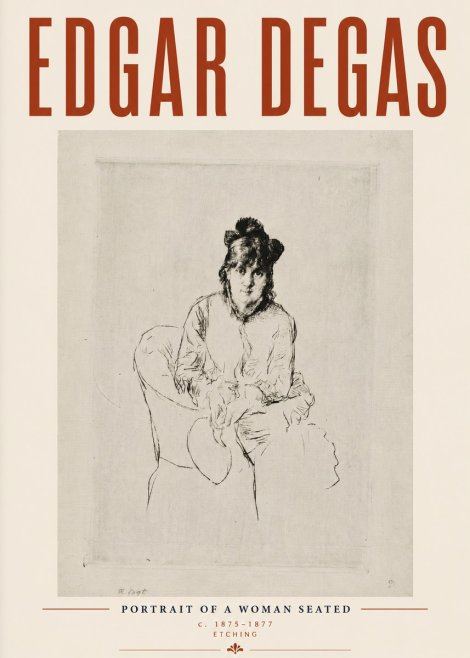 Edgar Degas Portrait of a Woman Seated No6 - Póster