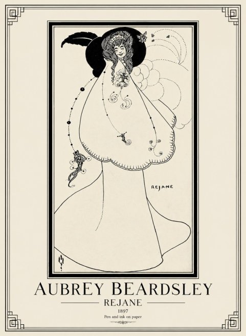 Aubrey Beardsley Rejane I No1 - Póster