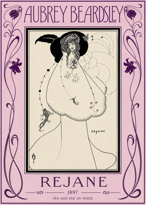 Aubrey Beardsley Rejane I No3 - Póster