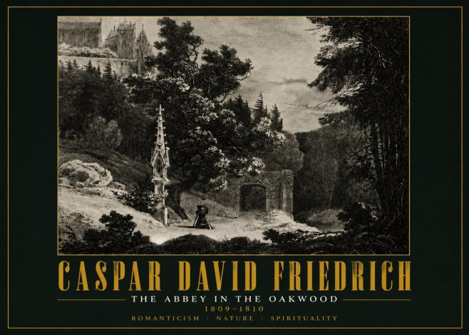Caspar David Friedrich The Abbey in the Oakwood No5 - Póster