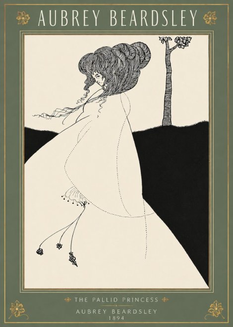 Aubrey Beardsley The Pallid Princess No3 - Póster