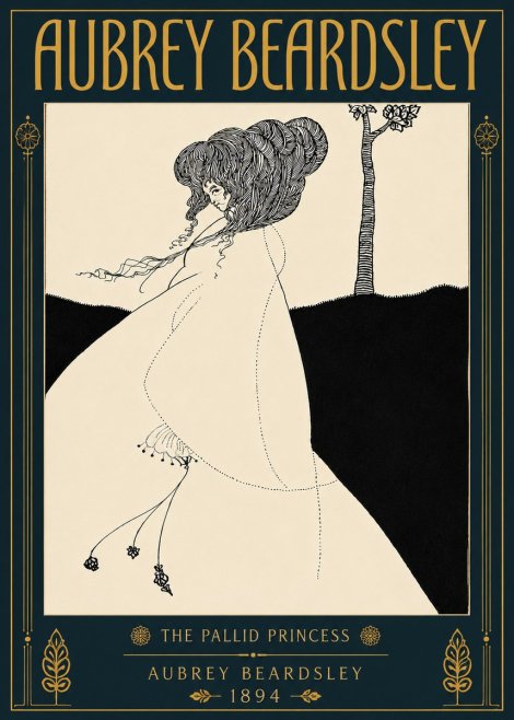 Aubrey Beardsley The Pallid Princess No4 - Póster